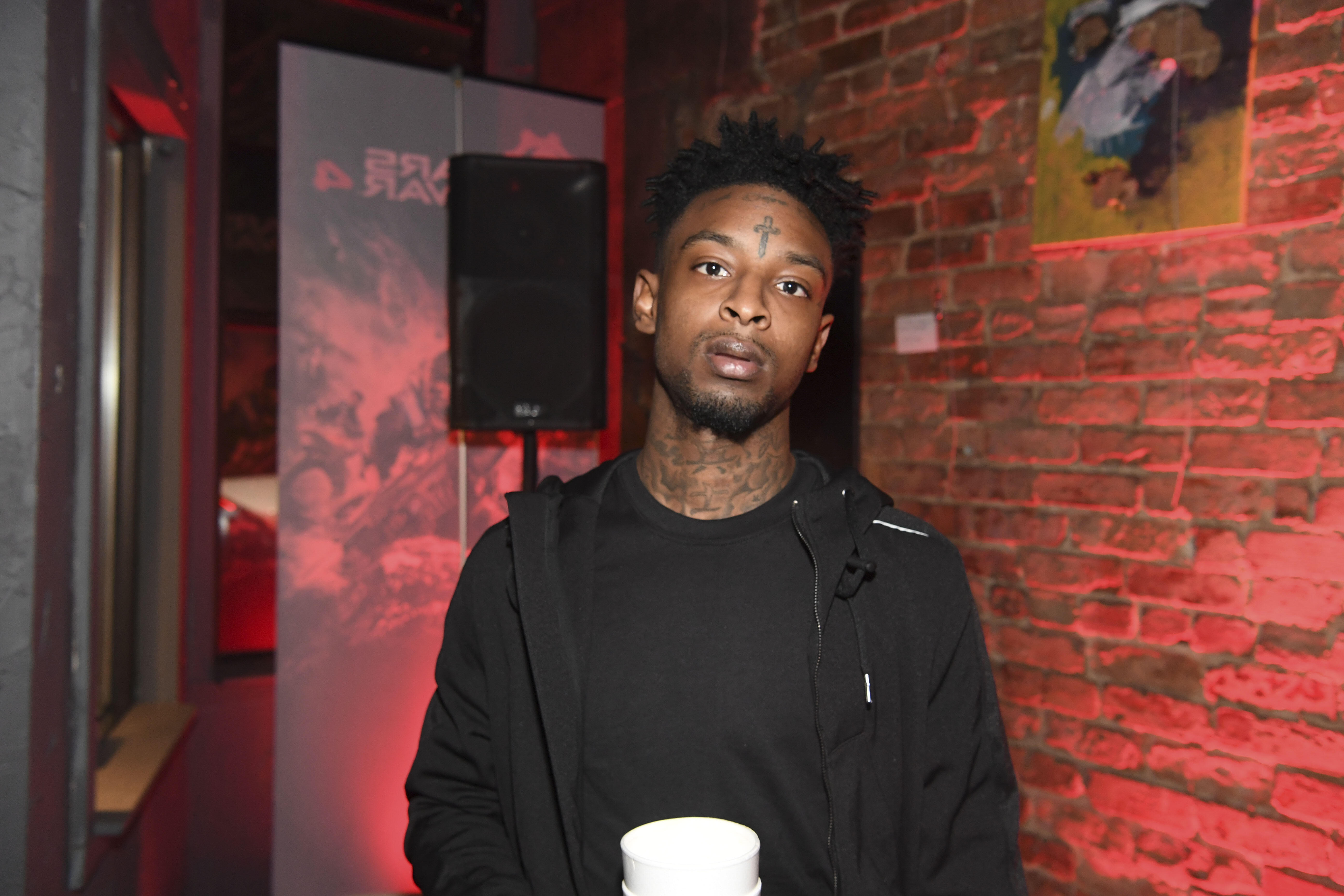 ATLANTA, GA - OCTOBER 10:  21 Savage attend Xbox And Gears Of War 4  launch event at Studio No. 7 on October 10, 2016 in Atlanta, Georgia.  (Photo by Paras Griffin/Getty Images for Xbox & Gears of War 4)