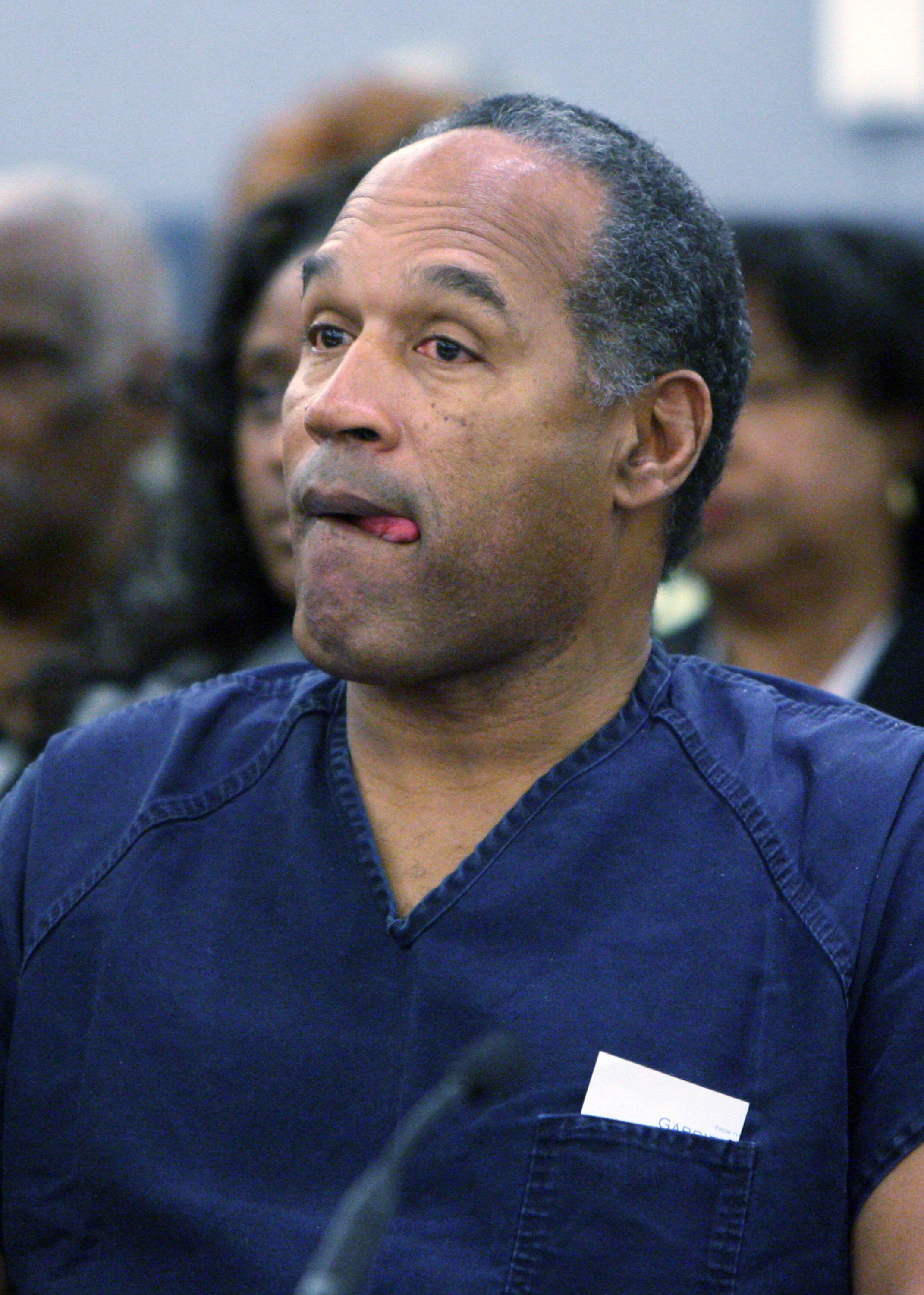 LAS VEGAS - DECEMBER 5:  O.J. Simpson sits in court during his sentencing hearing at the Clark County Regional Justice Center December 5, 2008 in Las Vegas, Nevada.  Simpson and co-defendant Clarence 