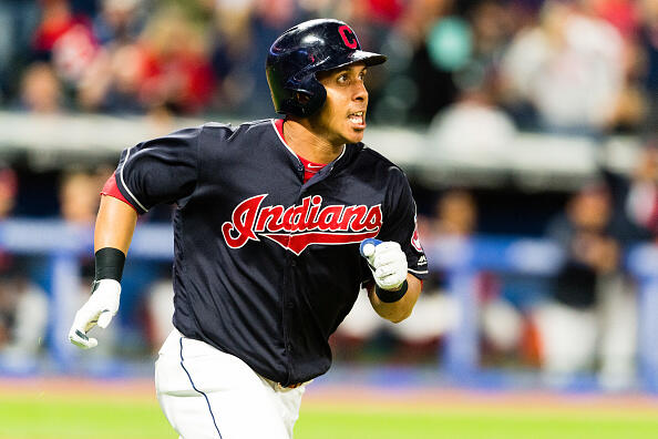 CLEVELAND, OH - APRIL 25: Michael Brantley #23 of the Cleveland Indians rounds the bases on a solo home run during the ninth inning against the Houston Astros at Progressive Field on April 25, 2017 in Cleveland, Ohio. The Astros defeated the Indians 4-2. (Photo by Jason Miller/Getty Images)