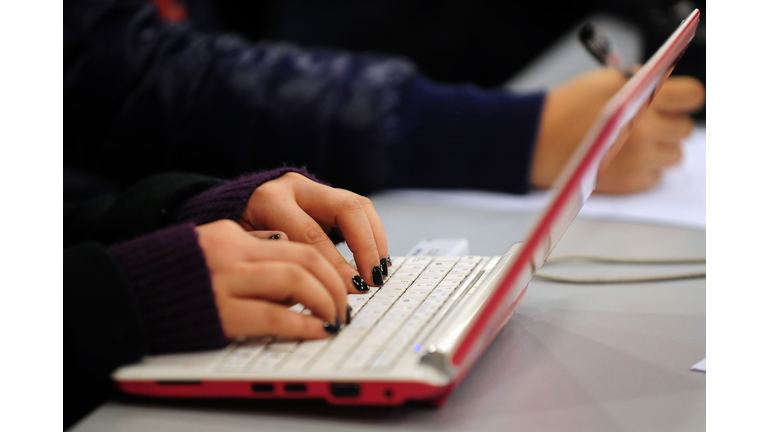 Woman Typing