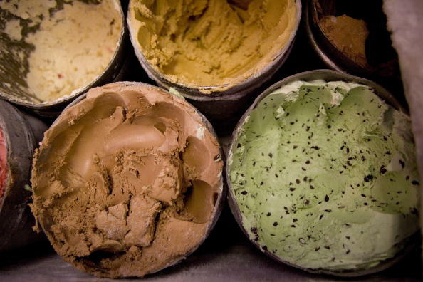 SAN FRANCISCO - JULY 5 : Tubs of ice cream are displayed at Swensen's Ice Cream shop on July 5, 2007 in San Francisco, California. The California Department of Food and Agriculture has increased what dairy farmers receive for a gallon of milk to $1.98, up