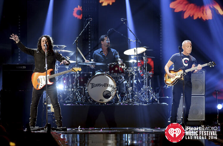 LAS VEGAS, NV - SEPTEMBER 24:  Recording artists Roland Orzabal (L) and Curt Smith (R) of music group Tears for Fears performs onstage at the 2016 iHeartRadio Music Festival at T-Mobile Arena on September 24, 2016 in Las Vegas, Nevada.  (Photo by Kevin Wi