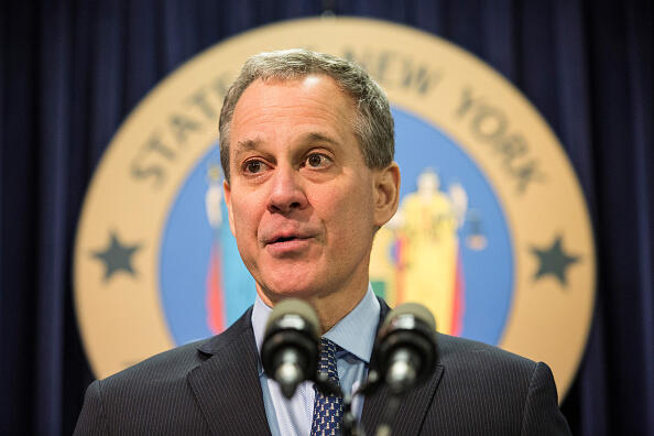 NEW YORK, NY - MARCH 30:  New York State Attorney General Eric Schneiderman speaks at a press conference announcing new guidelines and testing standards that GNC will adhere to for their herbal supplements and extracts on March 30, 2015 in New York City. After testing hermal supplements and extracts from various retailers last year and finding false ingredients in their products, the attorney general's office subpoenaed GNC and other providers to further investigate their products.  (Photo by Andrew Burton/Getty Images)