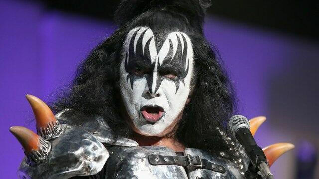 BEVERLY HILLS, CA - APRIL 15:  Musician Gene Simmons of KISS performs onstage during the 23rd Annual Race To Erase MS Gala at The Beverly Hilton Hotel on April 15, 2016 in Beverly Hills, California.  (Photo by Joe Scarnici/Getty Images for Race To Erase M