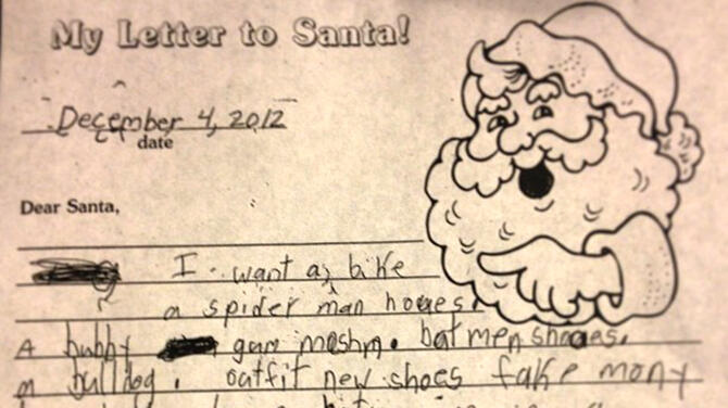 PHOTOS: 26 Hilarious Letters To Santa - Thumbnail Image