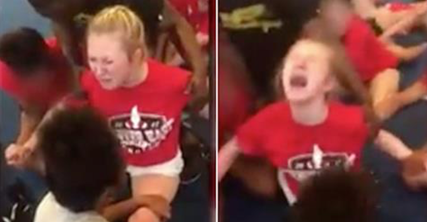 Police Investigating Video Of Cheerleader Who Was Forced To Do Splits Iheart 0962