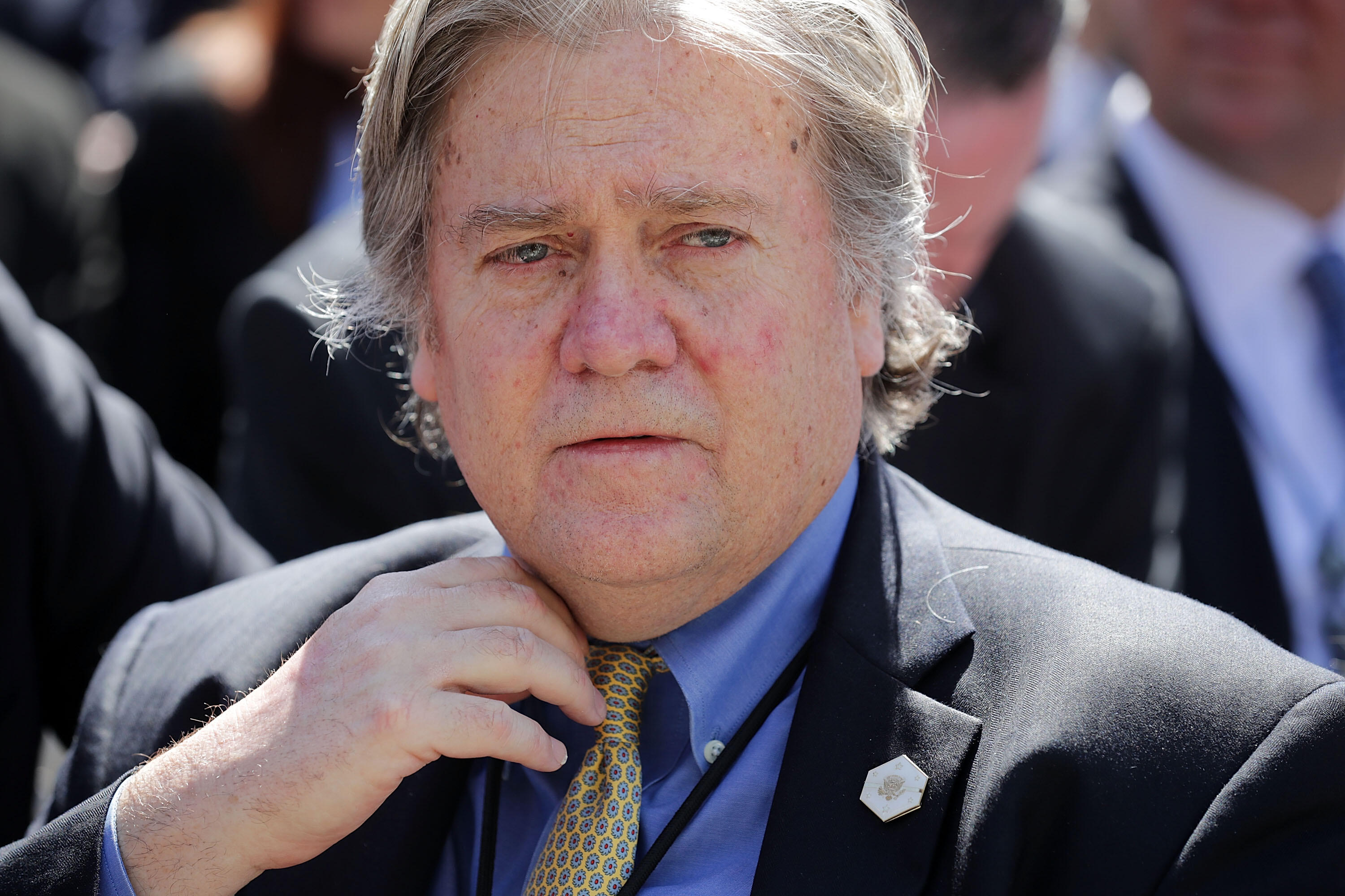 WASHINGTON, DC - APRIL 10: White House Chief Strategist Steve Bannon attends a ceremony in the Rose Garden where Associate Justice Neil Gorsuch was administered the judicial oath at the White House April 10, 2017, in Washington, DC. Earlier in the day Gorsuch, 49, was sworn in as the 113th Associate Justice in a private ceremony at the Supreme Court. (Photo by Chip Somodevilla/Getty Images)