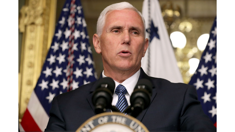 Vice President Pence Swears In New Surgeon General Dr. Jerome Adams
