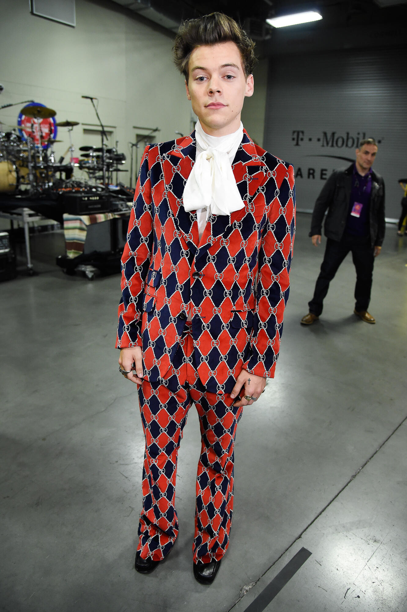 Jared Leto models a wild look at the Men's Louis Vuitton fashion