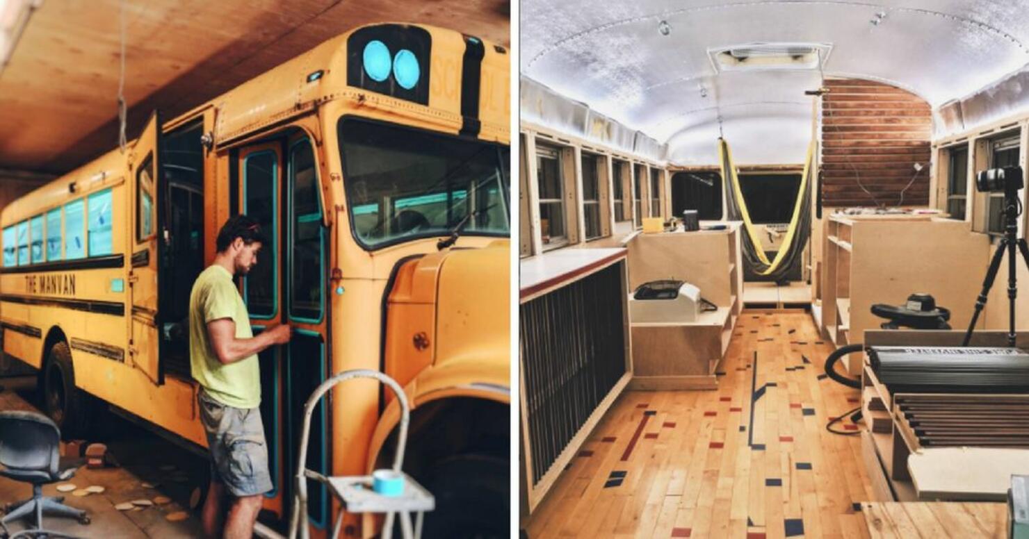 They Turned School Bus Into A Tiny Home And It Looks Nicer Than Some ...