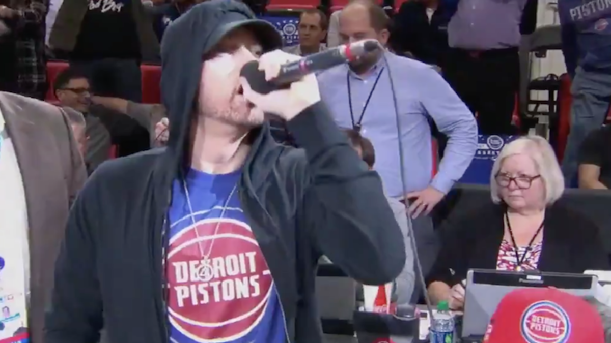 Eminem, Kid Rock and other firsts from Pistons' opener at Little Caesars  Arena 