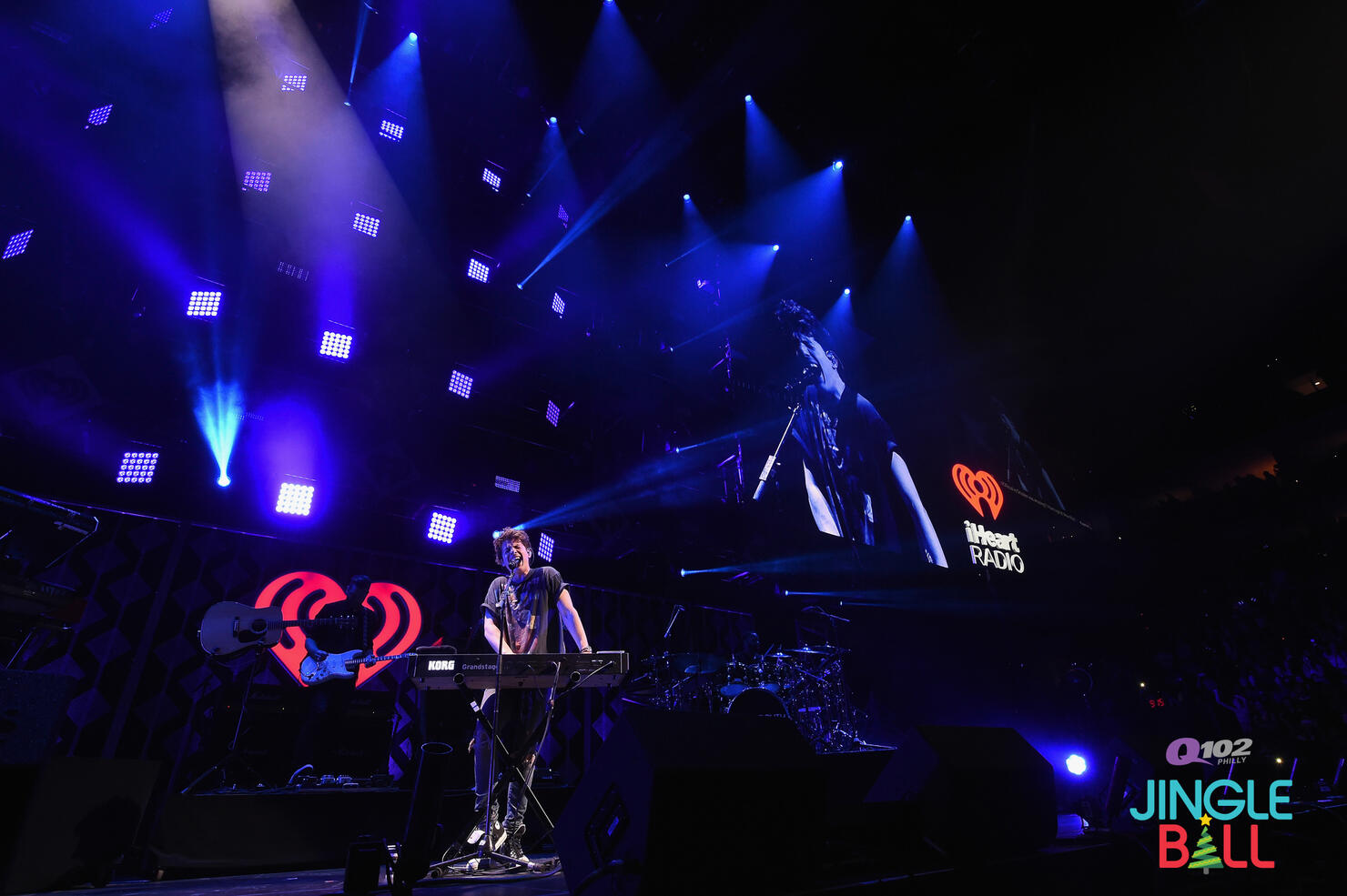 Charlie Puth performing live at Q102 Jingle Ball 2017