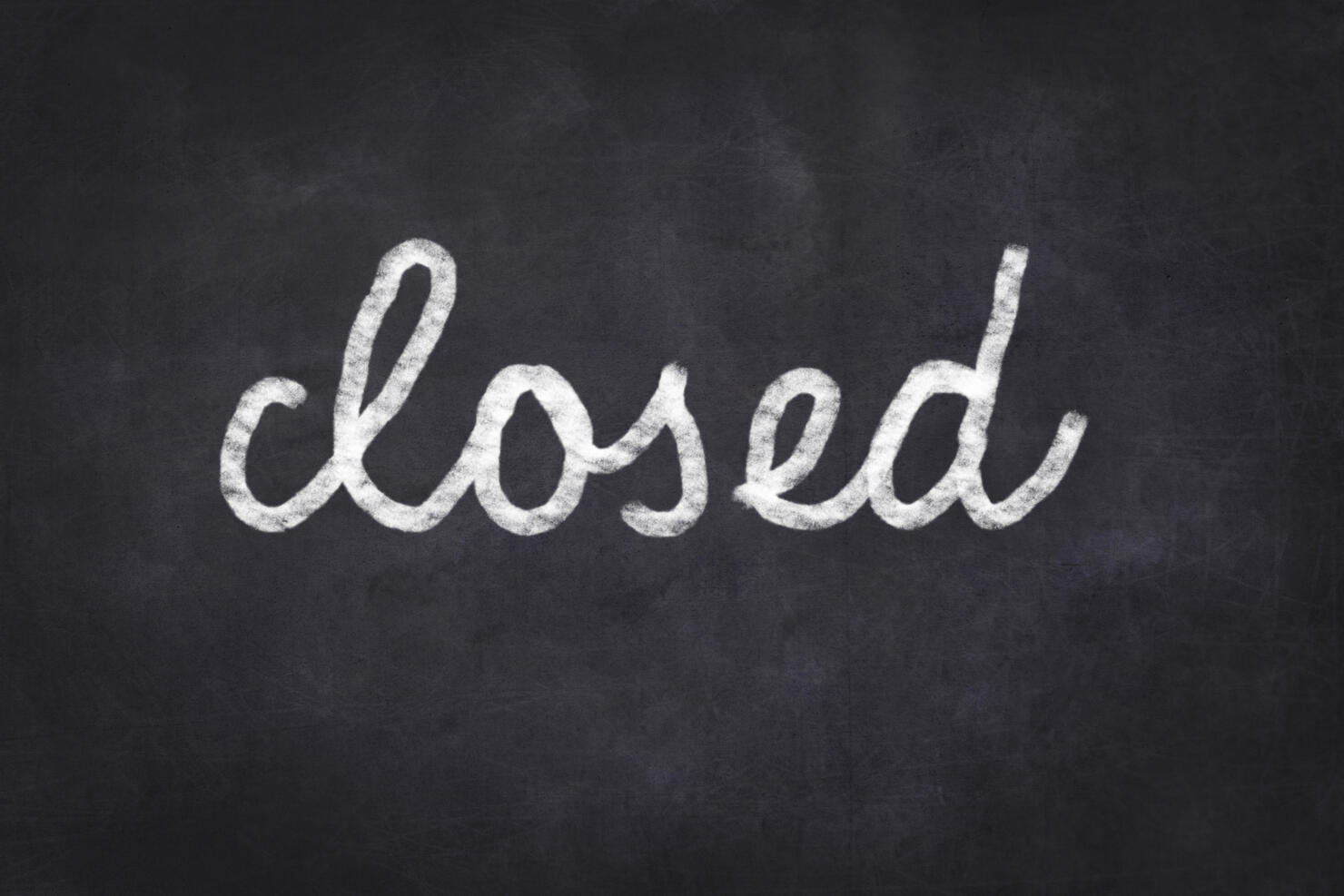 Closed on Blackboard Getty RF