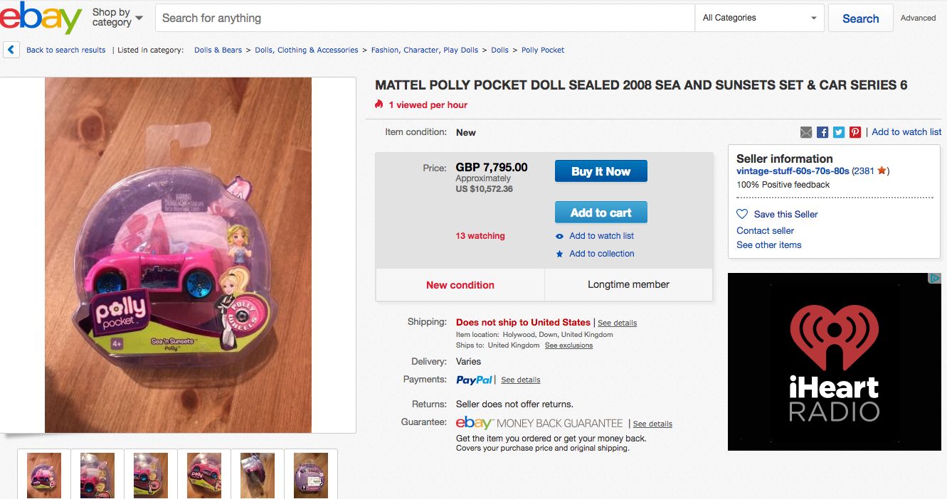 selling polly pockets