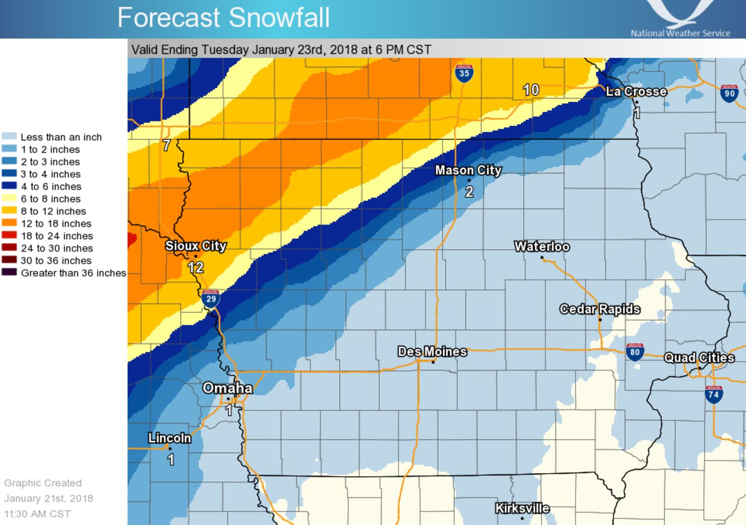 Monday snow in Des Moines metro; blizzard in NW Iowa iHeartRadio