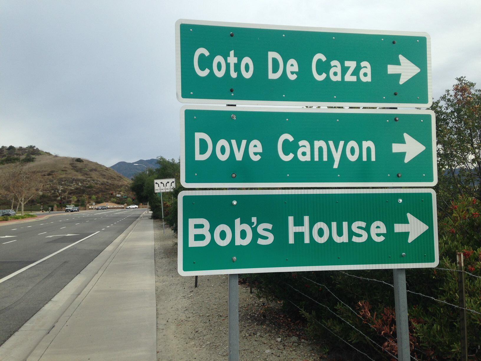 House sign. Street House sign. Bob sign.