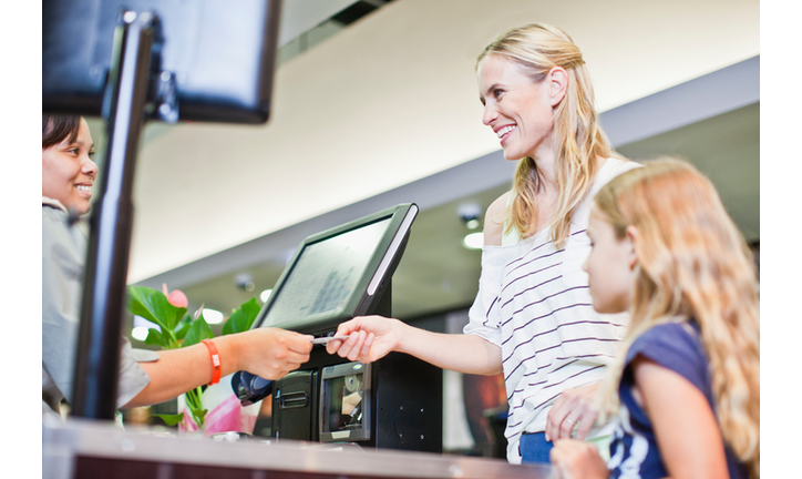 Cashier and Mom