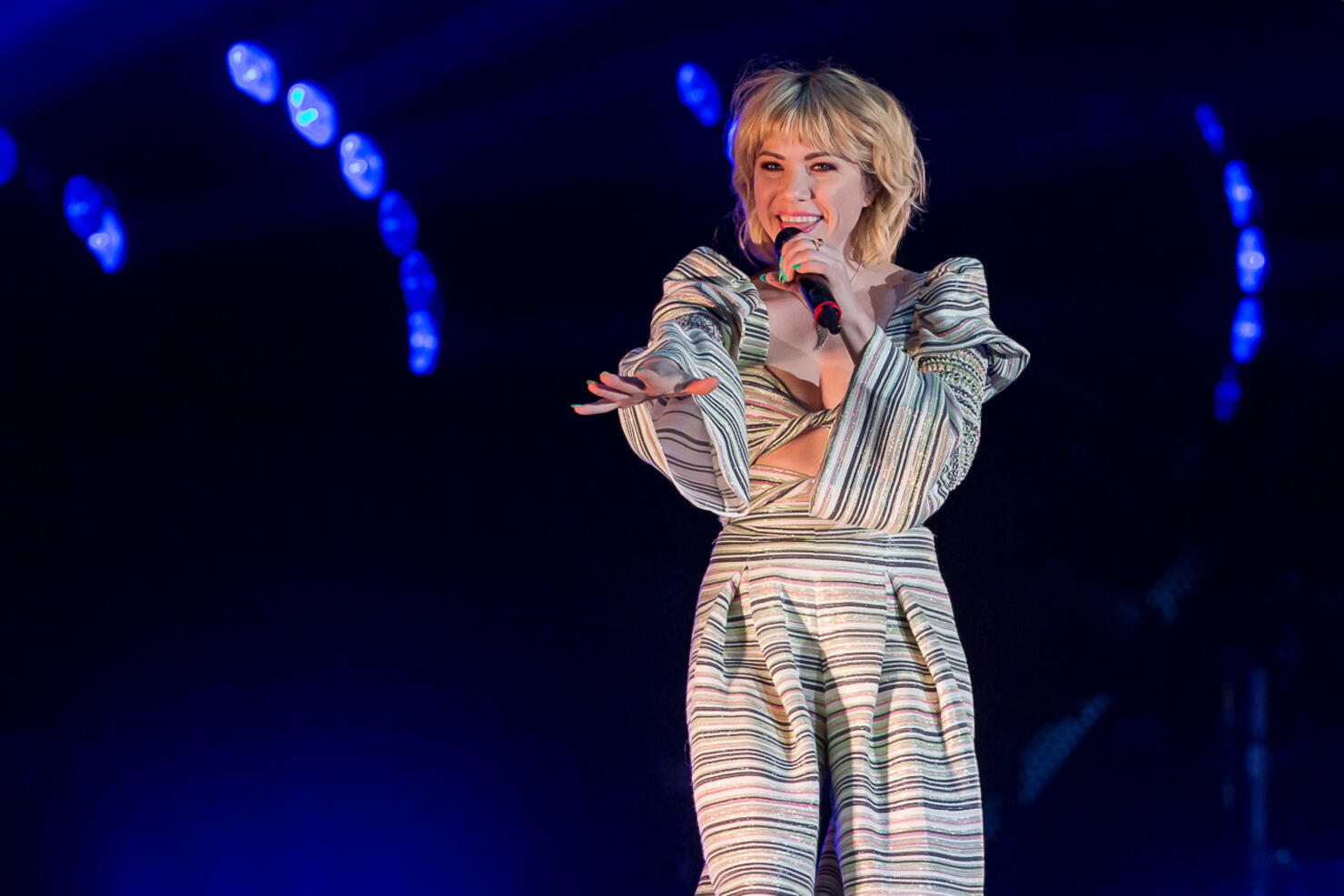 Carly Rae Jepsen opening up for Katy Perry at the Tacoma Dome. 