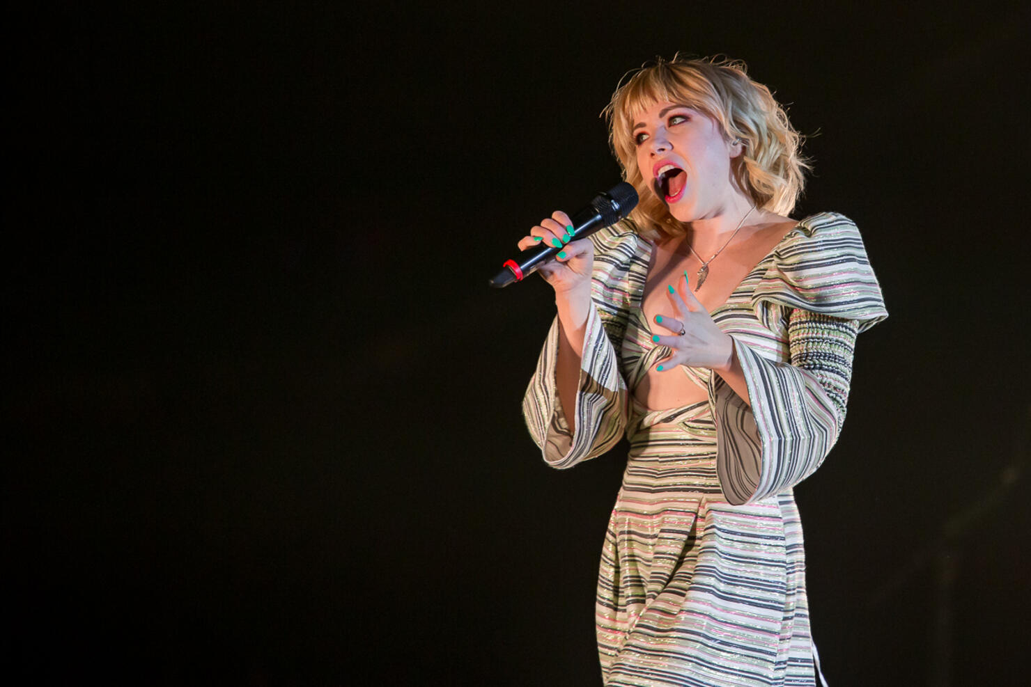 Carly Rae Jepsen opening up for Katy Perry at the Tacoma Dome. 