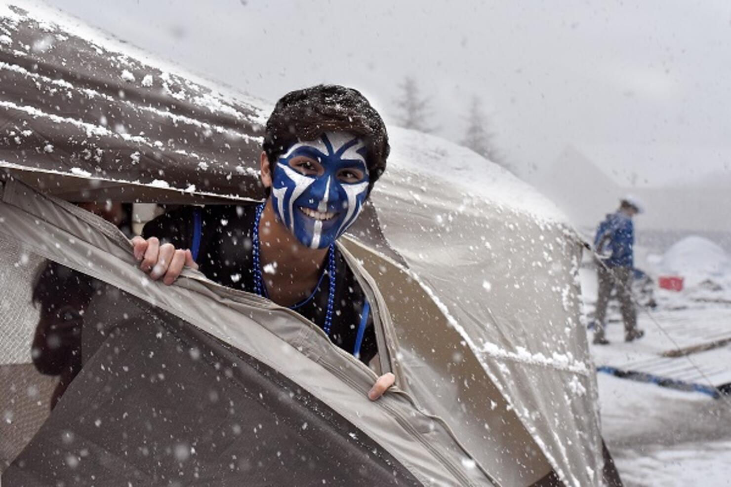 Duke Fan At Krzyzewskiville