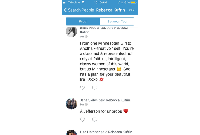Bachelor Fan's Spam Becca K.'s Venmo!