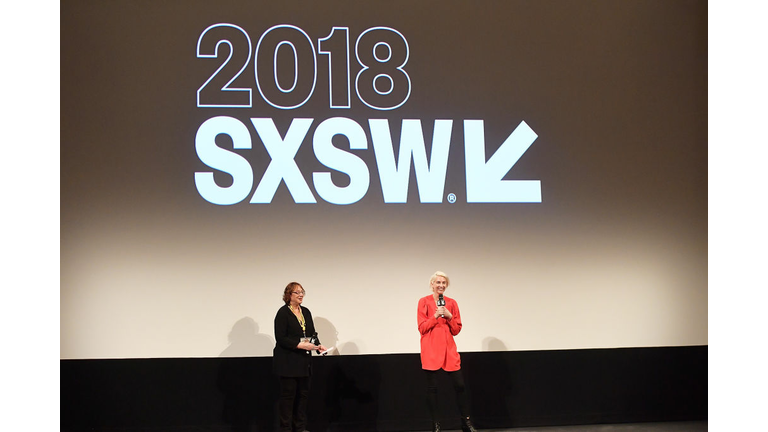 Sarah Daggar-Nickson and SXSW Film Festival Director Janet Pierson attend the 'A Vigilante' Premiere 