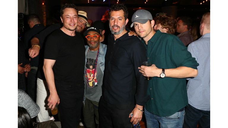 Marc Benioff, Elon Musk, Spike Lee, Guy Oseary and Ashton Kutcher