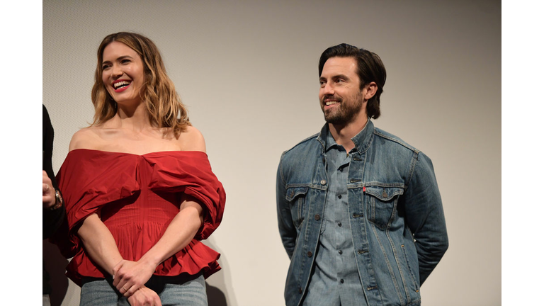 Mandy Moore and Milo Ventimiglia attend the 'This is Us' Premiere