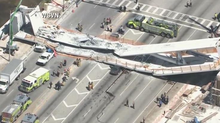 Pedestrian Bridge Collapses At FIU In Miami