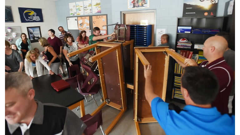 Active shooter classroom training. Photo by Fox News