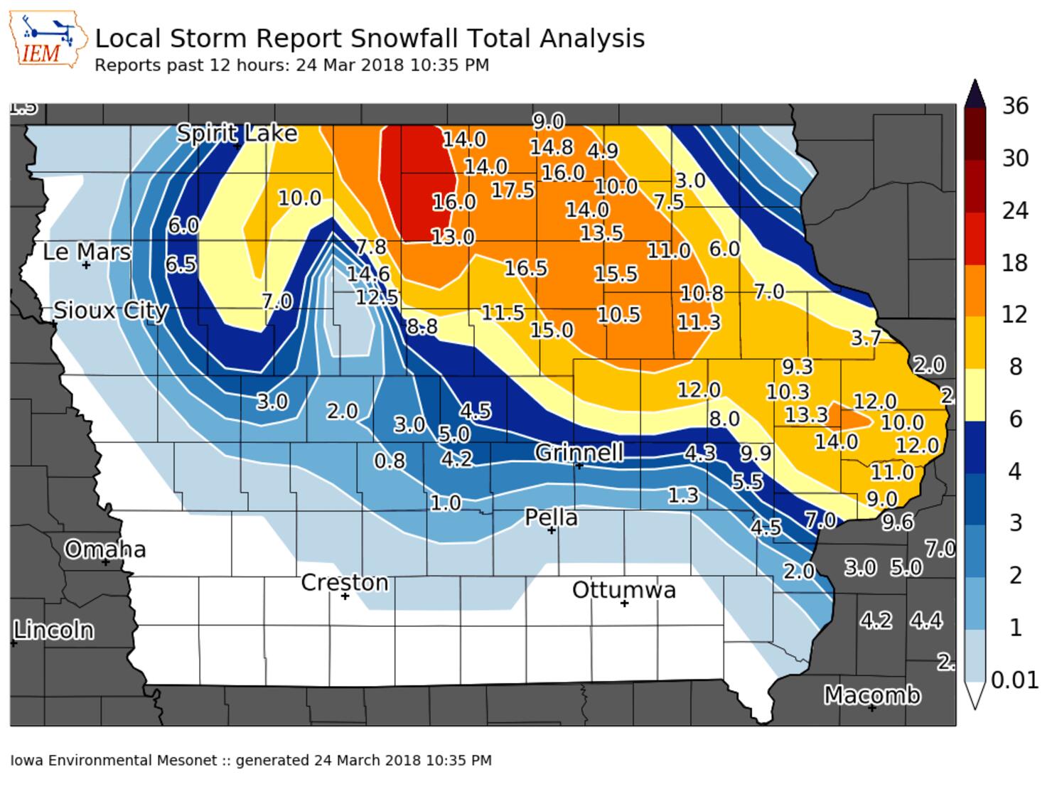 Snowfall totals - Iowa State University