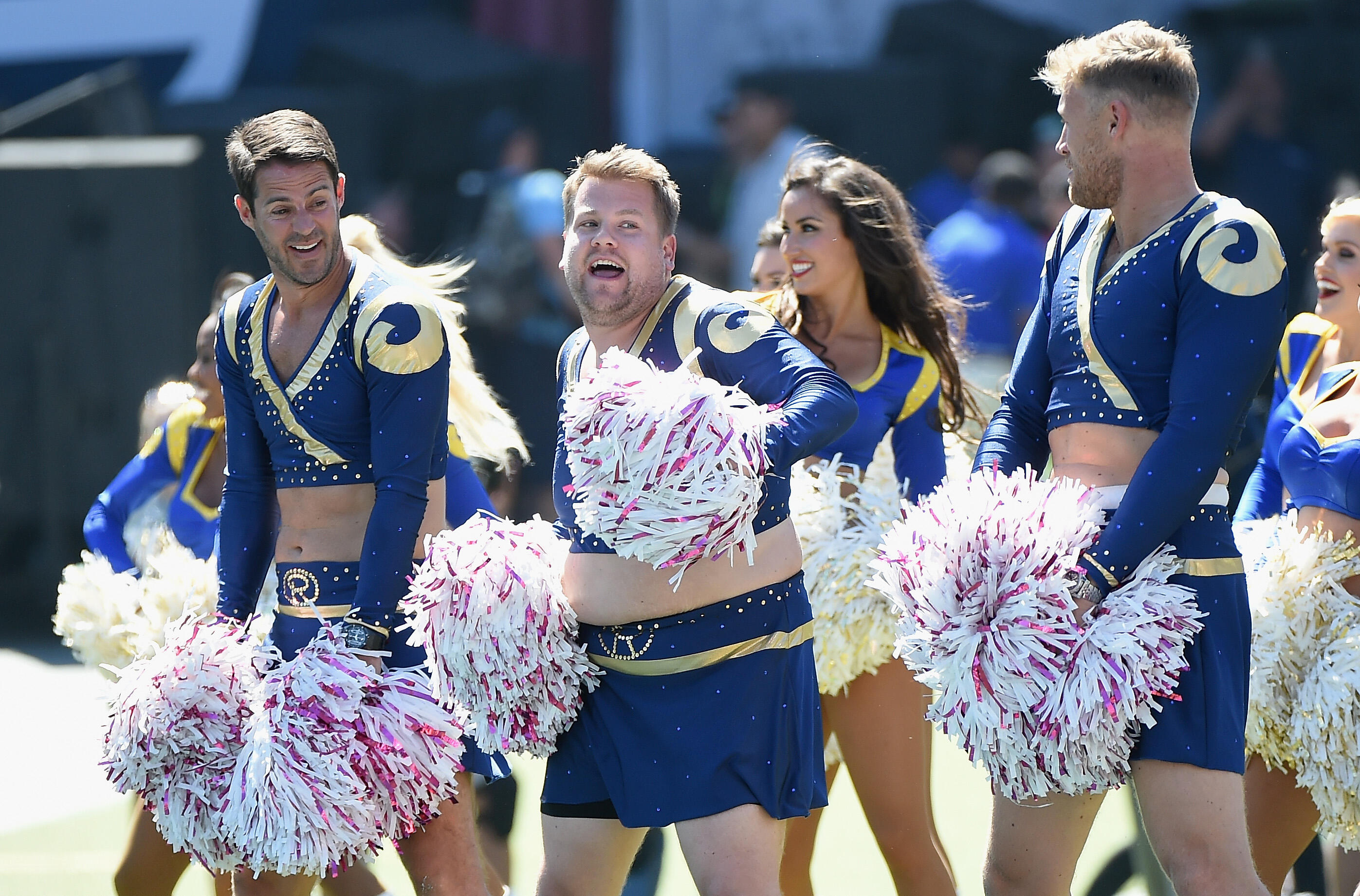 Carolina Panthers feature new male cheerleader