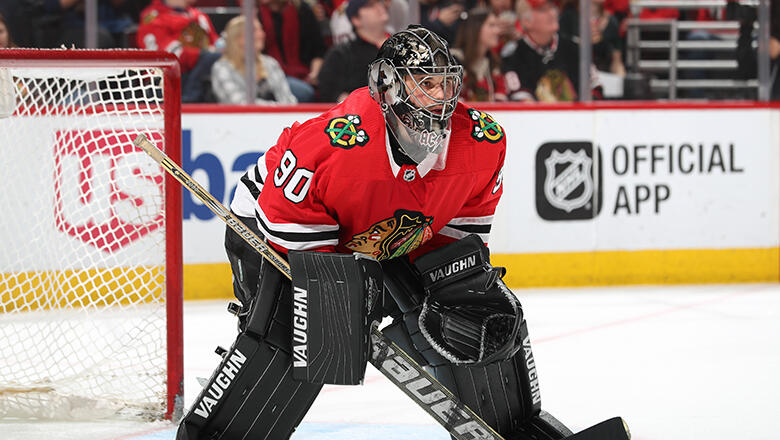 blackhawks emergency goalie