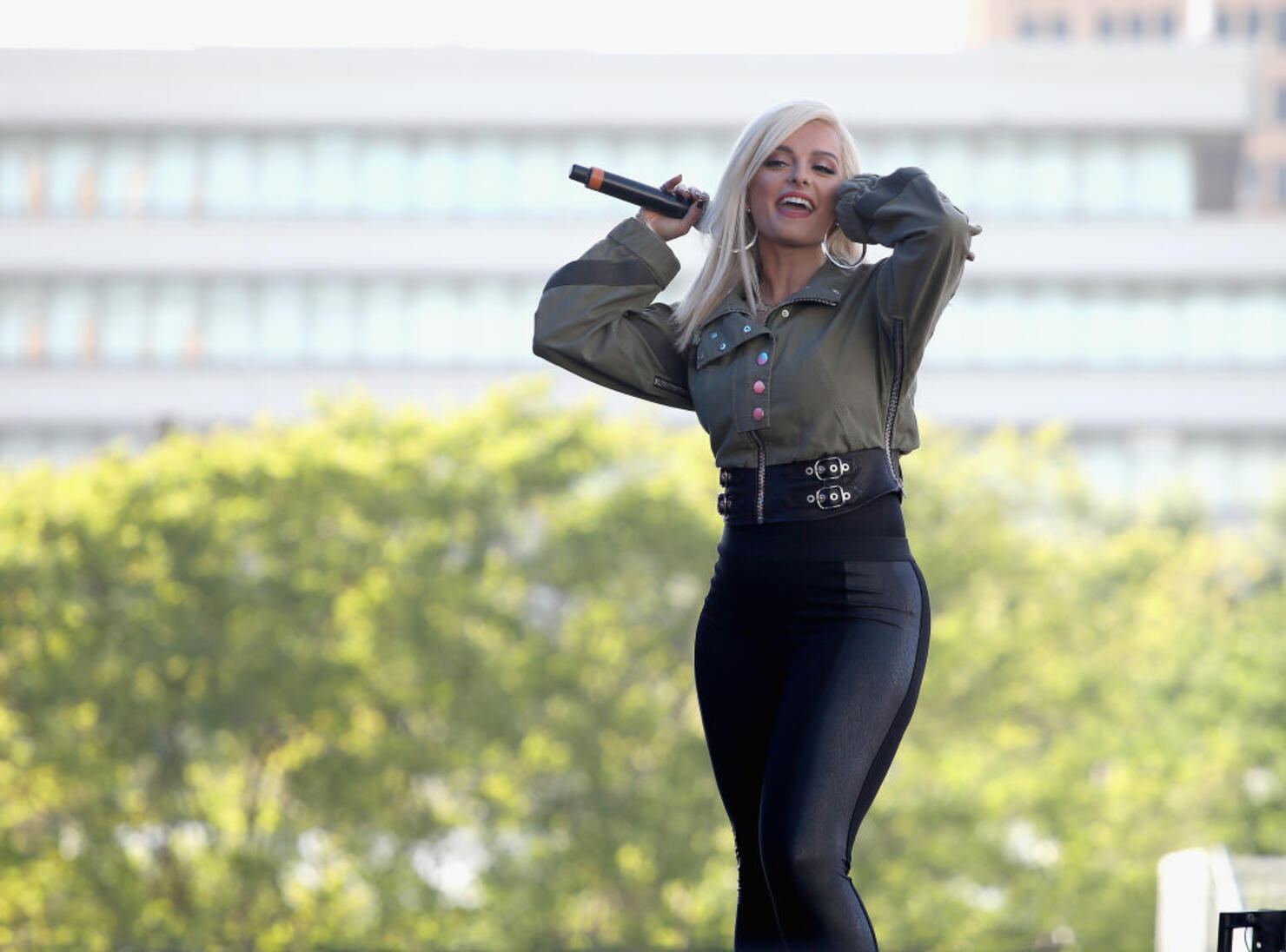  Bebe Rexha performs onstage during the AT&T Block Party 