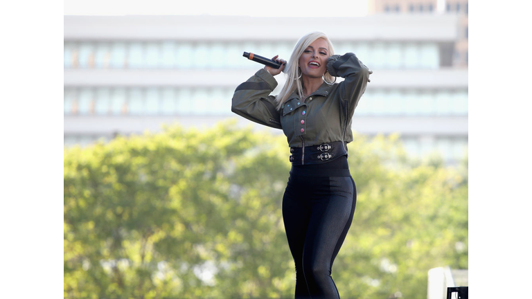  Bebe Rexha performs onstage during the AT&T Block Party 