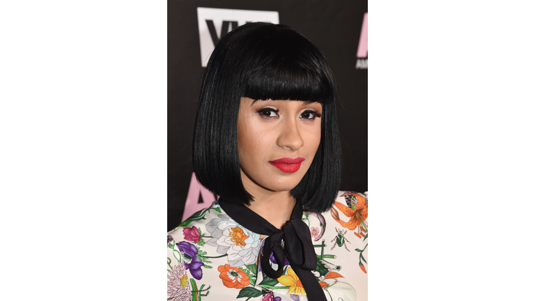 Cardi B Wavy Black Blunt Cut, Bob Hairstyle