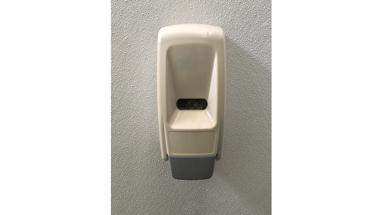 Wall mounted liquid hand soap dispenser (Credit: Getty Images)
