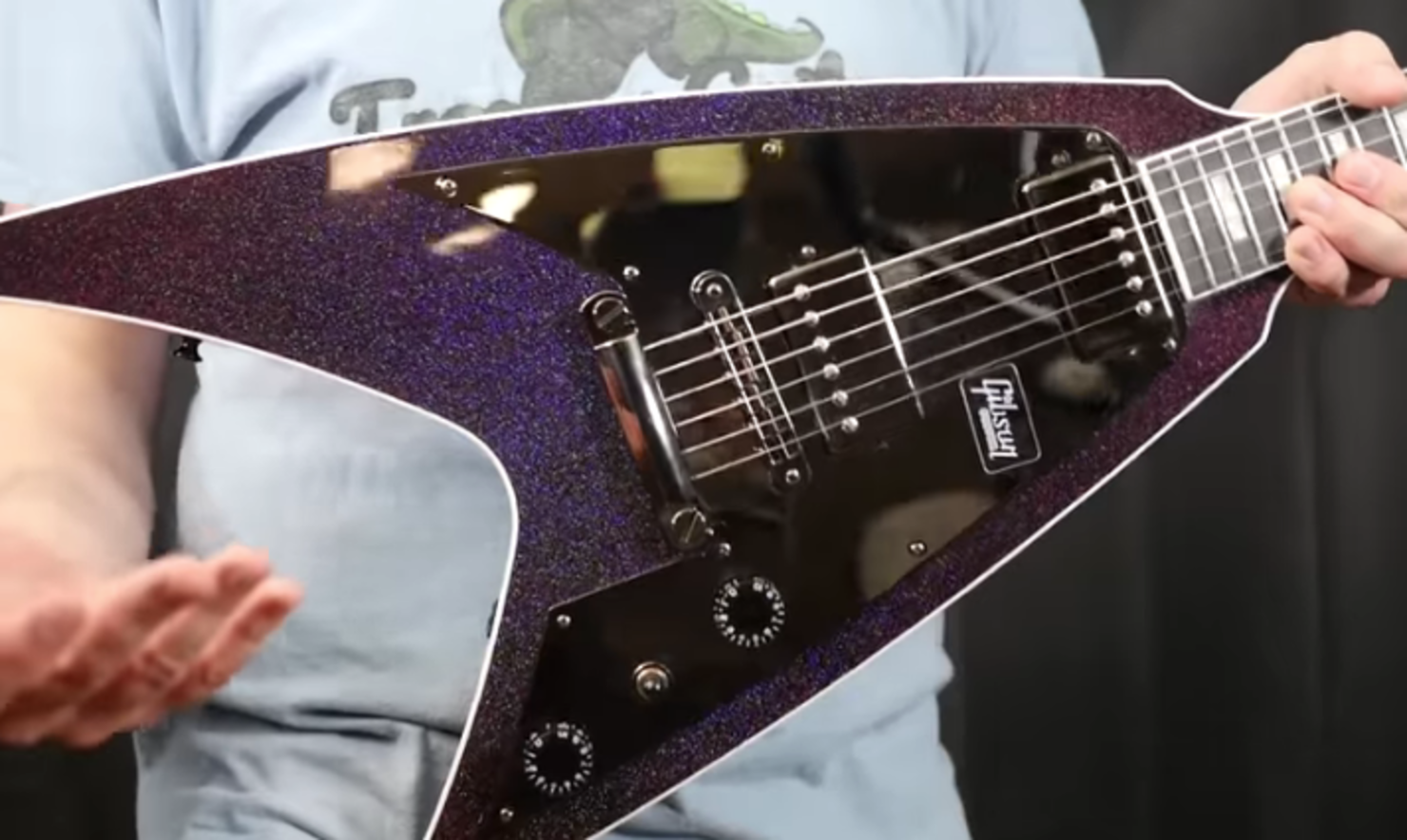 Purple flying deals v guitar