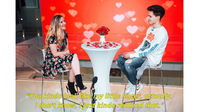 In Real Life goes speed dating with a fan.