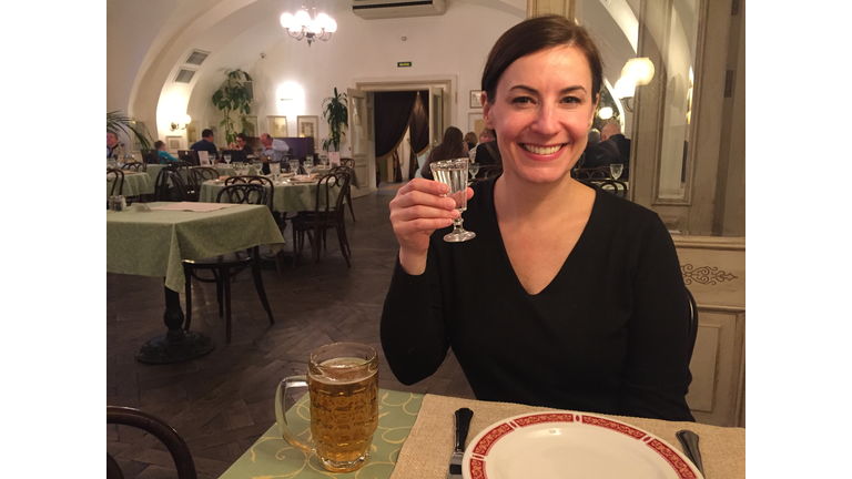 Vodka and beer in St. Petersburg
