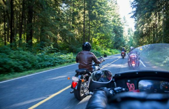 Motorcycle club on Highway 101