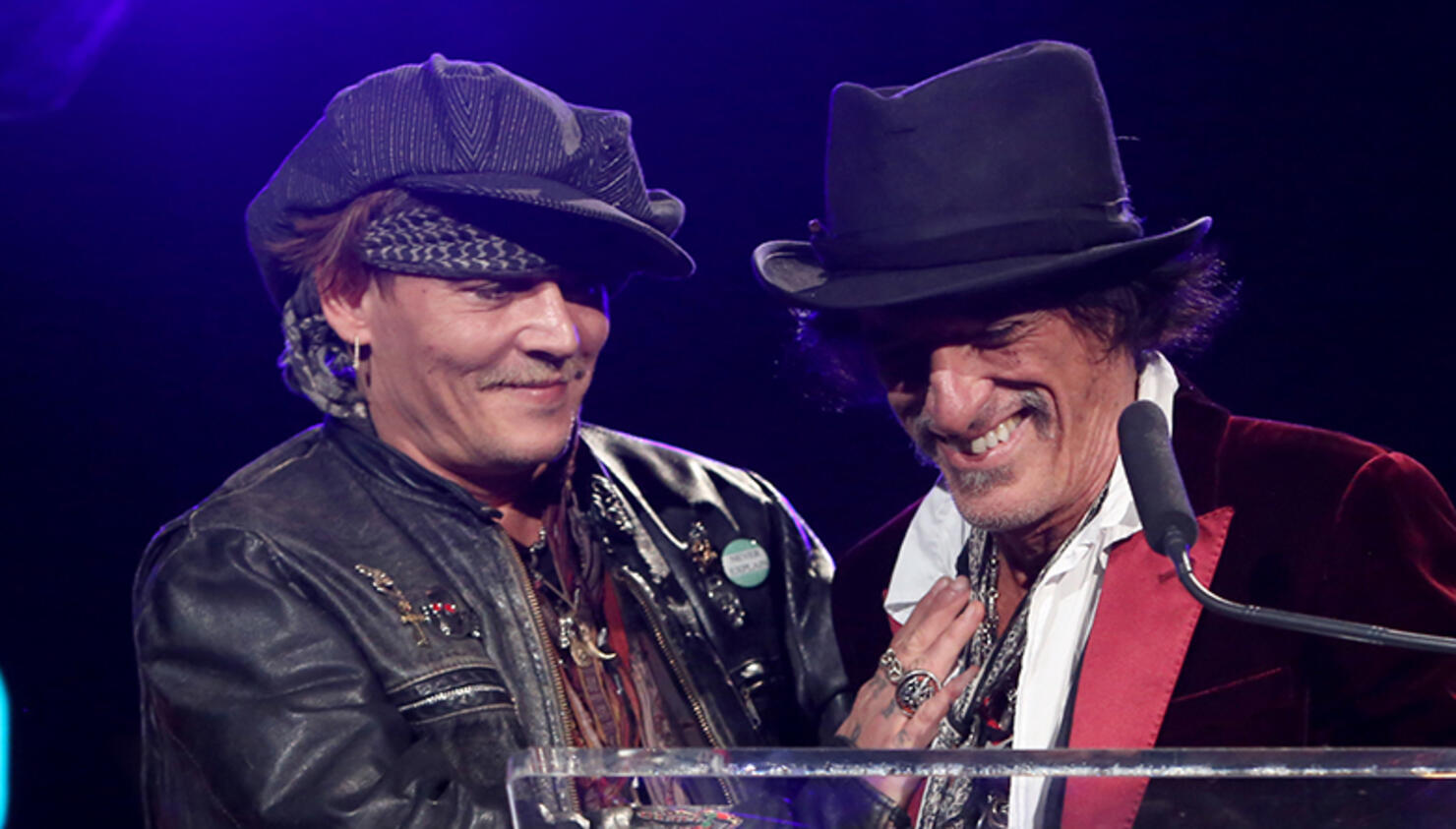 Joe Perry and Guitar Teacher Johnny Depp