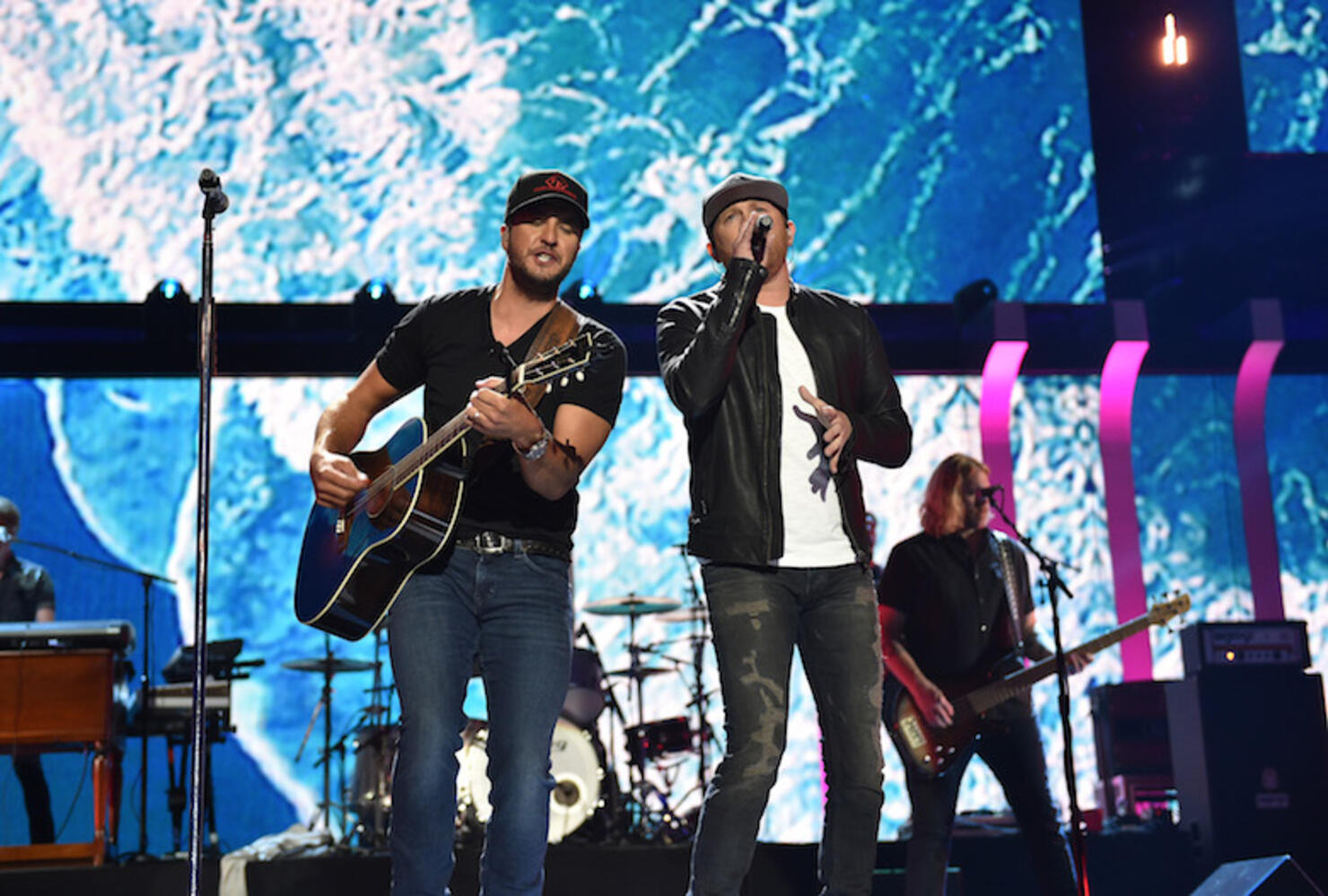 Luke Bryan & Cole Swindell perform live during the iHeartCountry Festival