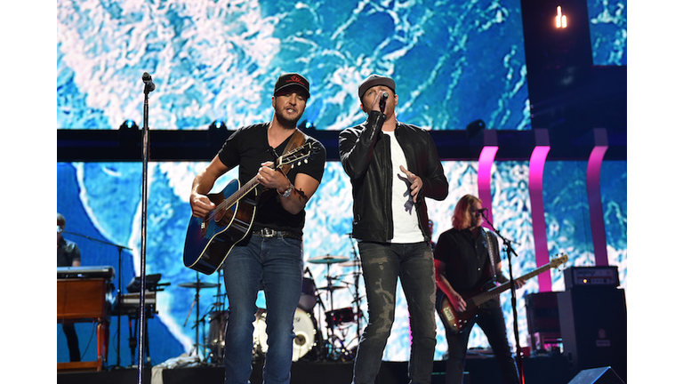 Luke Bryan & Cole Swindell perform live during the iHeartCountry Festival