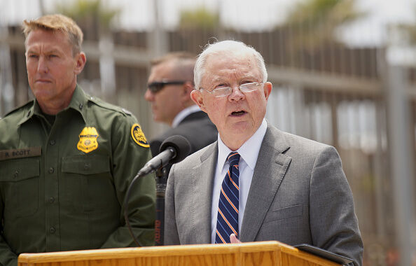 Attorney General Jeff Sessions at Border Field Park