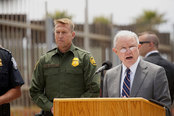 Attorney General Jeff Sessions at Border Field Park