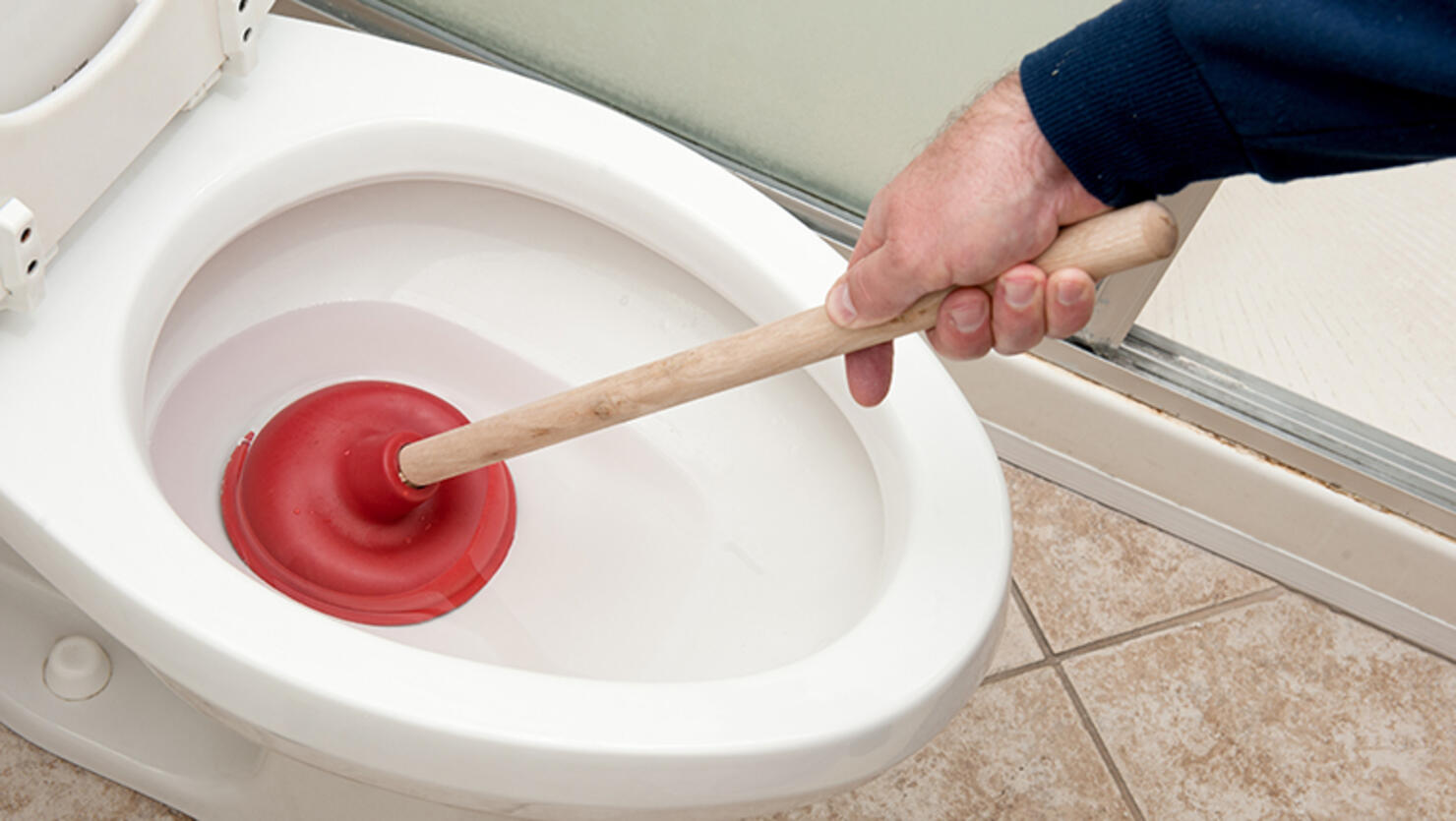 clogged toilet