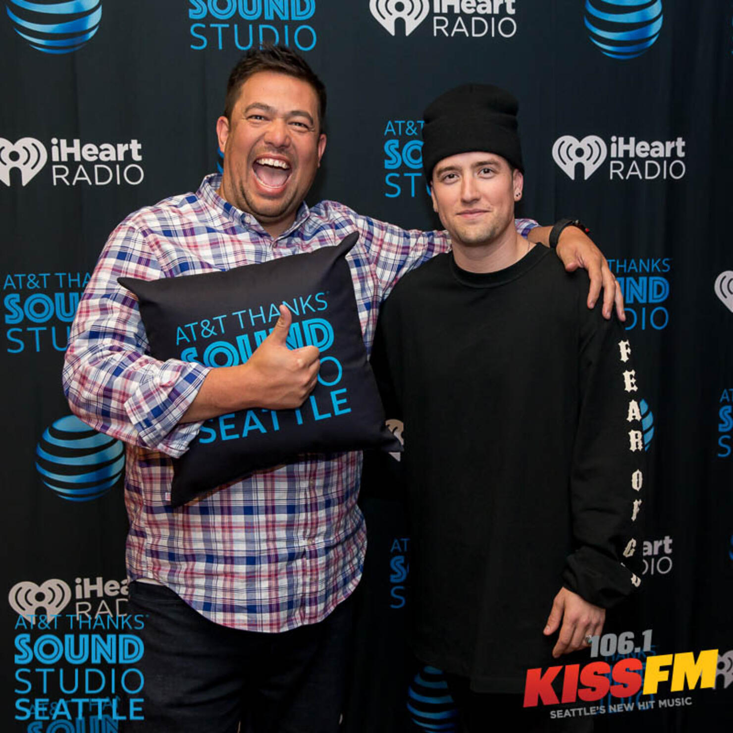 Meet and Greets with Logan Henderson - AT&T Thanks Sound Studio Seattle at 106.1 KISS FM