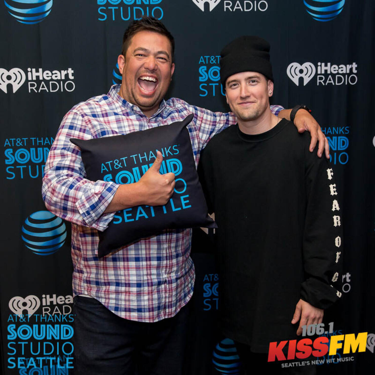 Meet and Greets with Logan Henderson - AT&T Thanks Sound Studio Seattle at 106.1 KISS FM