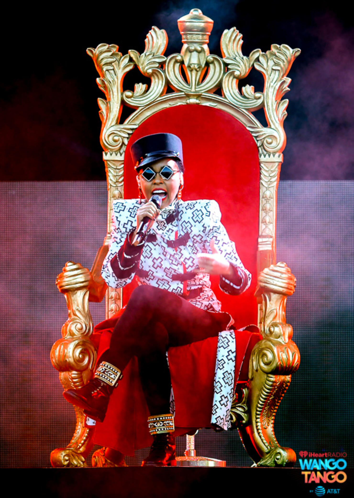  Janelle Monae performs onstage during the 2018 iHeartRadio Wango Tango by AT&T at Banc of California Stadium on June 2, 2018 in Los Angeles, California.